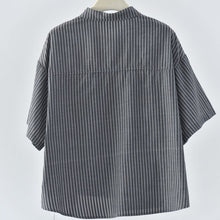 Load image into Gallery viewer, Women's Casual Retro Striped Short-sleeved Shirt

