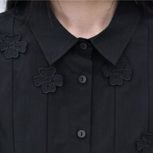 Load image into Gallery viewer, Women's 3D Patchwork Floral Print Pleated Hem Shirt
