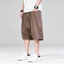 Load image into Gallery viewer, Linen Loose-fitting Low-rise Baggy Casual Shorts
