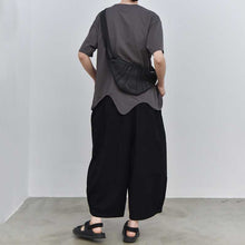 Load image into Gallery viewer, Irregular Wavy Hem Loose Pullover T-shirt
