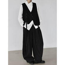 Load image into Gallery viewer, Women's Asymmetrical Diagonal Button Curved Hem Sleeveless Vest
