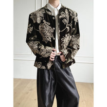 Load image into Gallery viewer, Heavy Embroidered Velvet Vintage Floral Boxy  Outerwear Jacket
