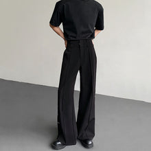 Load image into Gallery viewer, Double Belt Metal Drape Punk Straight Trousers
