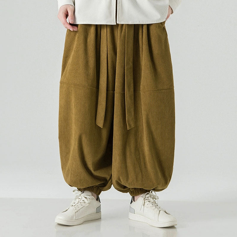 Retro Corduroy Harem Pants