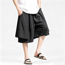 Load image into Gallery viewer, Ice Silk Loose-fitting Faux Two-piece Shorts
