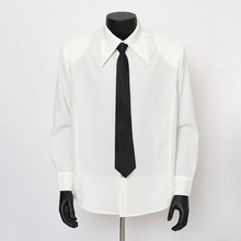Load image into Gallery viewer, Black Padded Shoulder Tie Shirt
