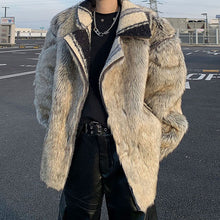 Load image into Gallery viewer, Striped Eco-friendly Fur Double-sided Plush Jacket
