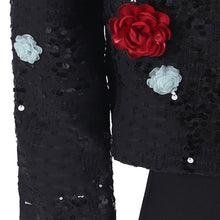 Load image into Gallery viewer, Sequined 3D Flower Stage Jacket
