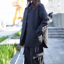 Load image into Gallery viewer, Retro Quilted Diamond Pattern Jacket
