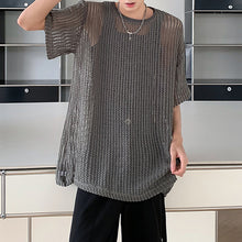 Load image into Gallery viewer, Mesh Knit Casual Short Sleeve Shirt
