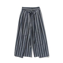 Load image into Gallery viewer, Vintage Striped Linen Thin Loose Wide Leg Culottes
