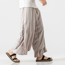 Load image into Gallery viewer, Japanese Style Cotton and Linen Side Strap Two-piece Culottes
