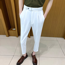 Load image into Gallery viewer, Slim-fit Draped Suit Trousers
