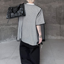 Load image into Gallery viewer, Mesh Fake Two-piece Letter Printed Patchwork T-shirt
