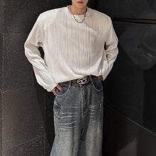 Load image into Gallery viewer, Textured Padded Shoulder Loose T-shirt
