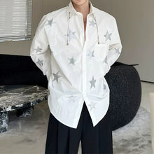 Load image into Gallery viewer, Starry Sky Print Loose-Fit Shirt
