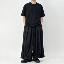 Load image into Gallery viewer, Japanese Elastic-waist Casual Cropped Wide-leg Pants
