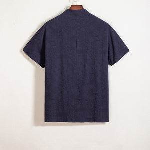 Cotton and Linen Kimono Loose Cardigan Shirt