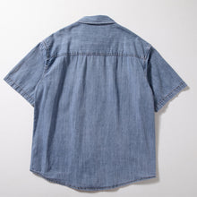 Load image into Gallery viewer, Denim Loose Thin Retro Workwear T-shirt
