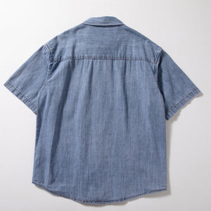 Denim Loose Thin Retro Workwear T-shirt