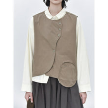Load image into Gallery viewer, Asymmetric Placket Patch-Pocket Vest
