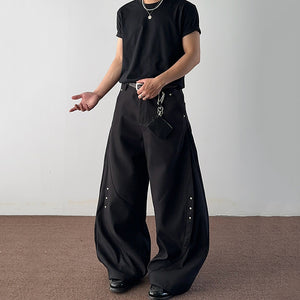 American Rivet Loose Wide-leg Scimitar Pants