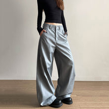 Load image into Gallery viewer, American Retro Loose Straight Pleated Scimitar Pants

