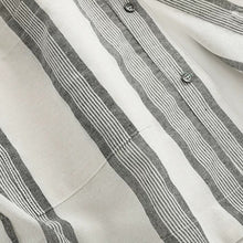 Load image into Gallery viewer, Japanese Striped Loose Kimono Shirt Half Sleeve Cardigan
