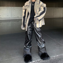 Load image into Gallery viewer, Striped Eco-friendly Fur Double-sided Plush Jacket
