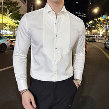 Load image into Gallery viewer, French Wing Collar Slim Fit Dress Shirt
