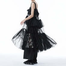Load image into Gallery viewer, Mesh See-through Cake Suspender Dress
