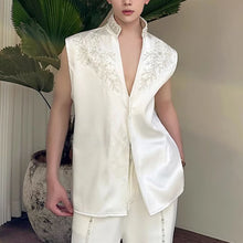 Load image into Gallery viewer, Handmade Pearl Embroidered Jacquard Stand Collar Vest
