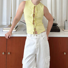 Load image into Gallery viewer, Tie-front Cardigan Slim-fit Vest
