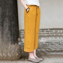 Load image into Gallery viewer, Drawstring Linen Thin Wide-Leg Pants
