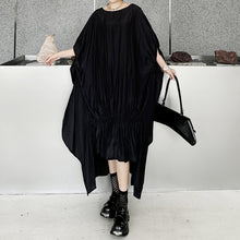 Load image into Gallery viewer, Pleated Batwing Sleeve Irregular Dress

