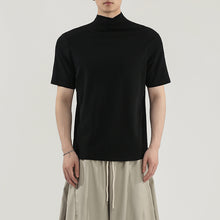 Load image into Gallery viewer, Straight Shoulder Jumpsuit Collar Knitted Slim Fit T-shirt
