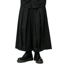 Load image into Gallery viewer, Japanese High Waist Asymmetric Cropped Wide Leg Skirt-pants

