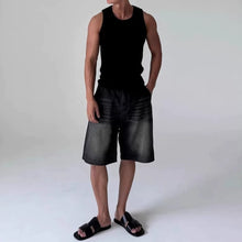 Load image into Gallery viewer, Heavyweight Ribbed Knit Tank Top Slim Fit Workout Gym Shirt
