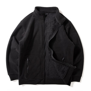 Double-faced Velvet Thickened Loose Casual Stand Collar Jacket