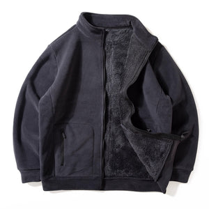 Double-faced Velvet Thickened Loose Casual Stand Collar Jacket