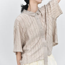 Load image into Gallery viewer, Women’s Textured Loose Casual T-shirt
