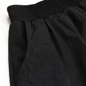 Irregular Loose Solid Color Shirt Elastic Waist Skirt