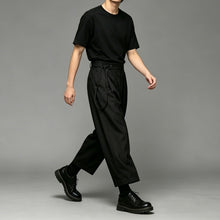 Load image into Gallery viewer, Japanese High-Waisted Wide-Leg Cropped Trousers
