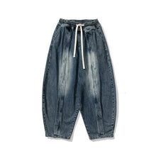 Load image into Gallery viewer, Japanese Retro Machete Denim Loose Wide-leg Harem Pants
