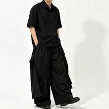 Load image into Gallery viewer, Japanese Loose Draped Casual Short Sleeve Shirt
