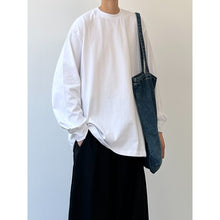 Load image into Gallery viewer, 320G Solid Color Crew Neck Long Sleeve T-Shirt
