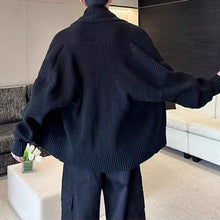 Load image into Gallery viewer, Lapel Button-down Knitted Sweater Coat
