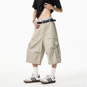 American Loose Straight Knee-length Casual Pants