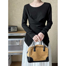 Load image into Gallery viewer, Irregular Hem Cross-over Knit Sweater
