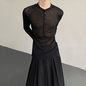 Slim Fit See-through Bottoming Shirt